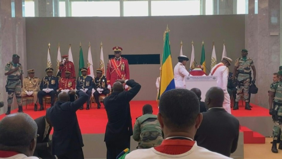 Gabon's General Oligui sworn in as interim president