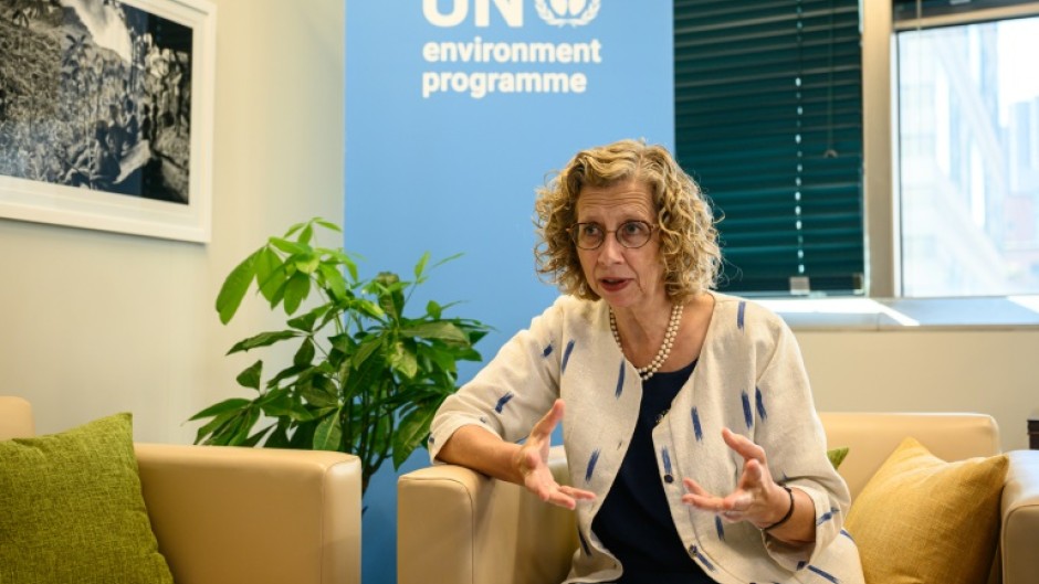 Inger Andersen, Under-Secretary-General of the United Nations and Executive Director of the UN Environment Programme, speaks during an interview at UN headquarters in New York City on September 21, 2023