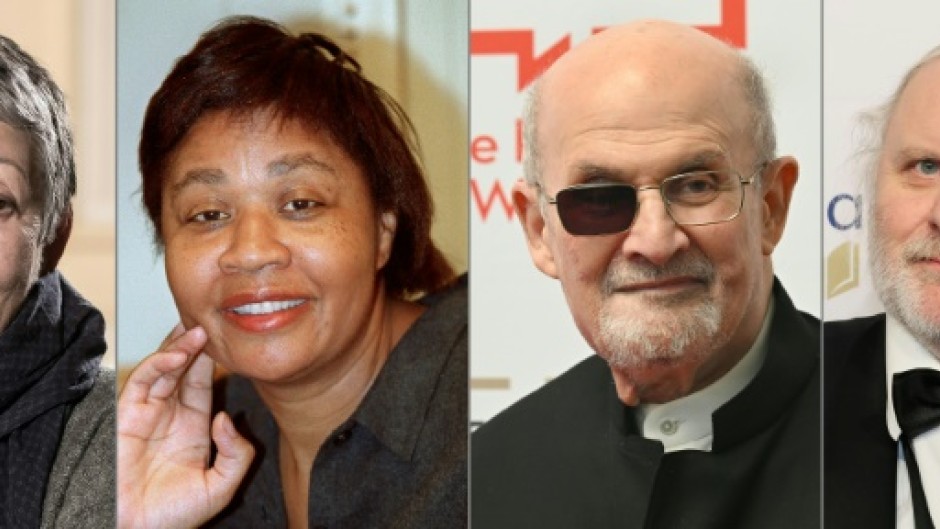 Some of the celebrated names being mentioned as possible Nobel literature laureates. From left to right: Lyudmila Ulitskaya, Jamaica Kincaid, Salman Rushdie and Jon Fosse