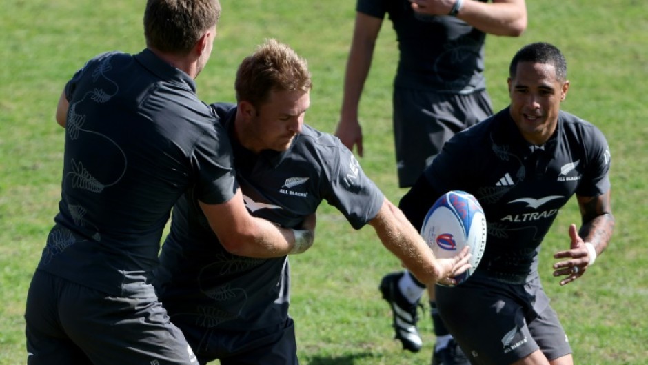 New-Zealand captain Sam Cane (centre) will make his first start for the All Blacks at this World Cup against Uruguay, having come off the bench against Italy last time out