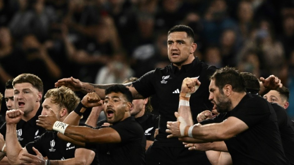 The All Blacks perform their traditional pre-match haka -- many South Africans still support them decades after the end of apartheid