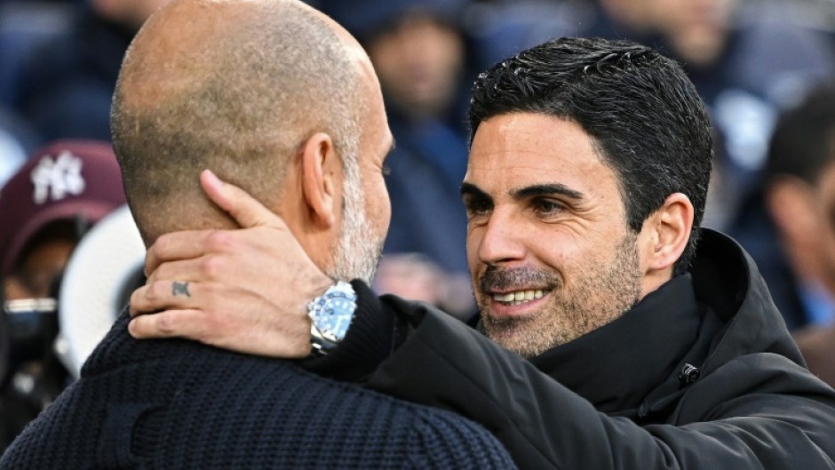 Mikel Arteta is aiming to beat Pep Guardiola in the Premier League for the first time as Arsenal manager