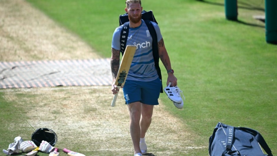 Sidelined: England's Ben Stokes arrives for a practice session at the Himachal Pradesh Cricket Association Stadium in Dharamsala but won't play on Tuesday 