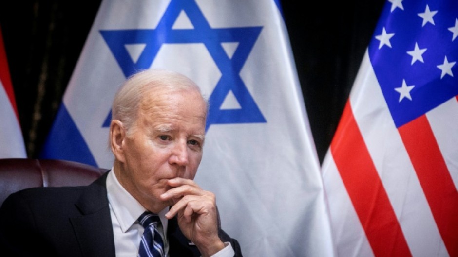 US President Joe Biden gave his backing to Israel in person Wednesday