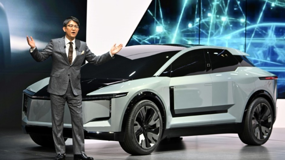 Toyota Motor President Koji Sato showcased new electric vehicle concepts at the Japan Mobility Show, but the country is well behind its rivals in the fast-growing market