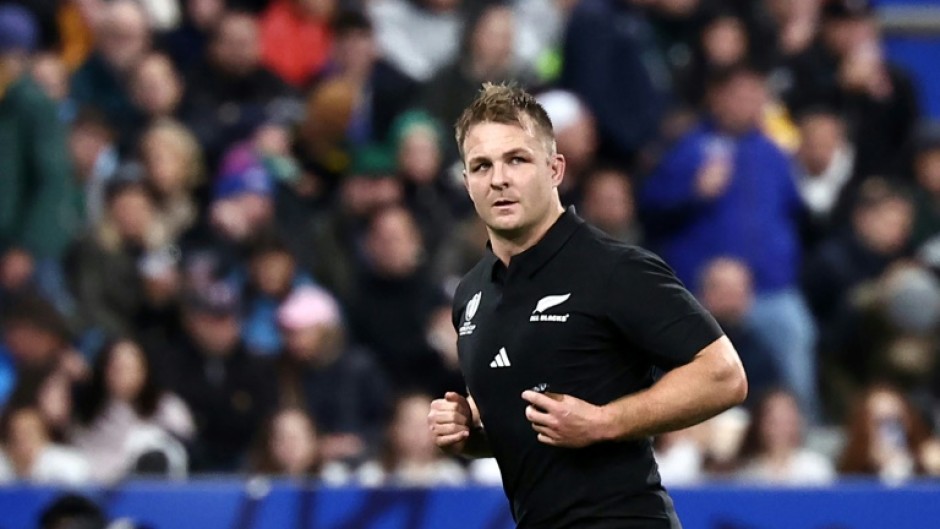 New Zealand captain Sam Cane leaves the field after receiving a yellow card that was later upgraded to red