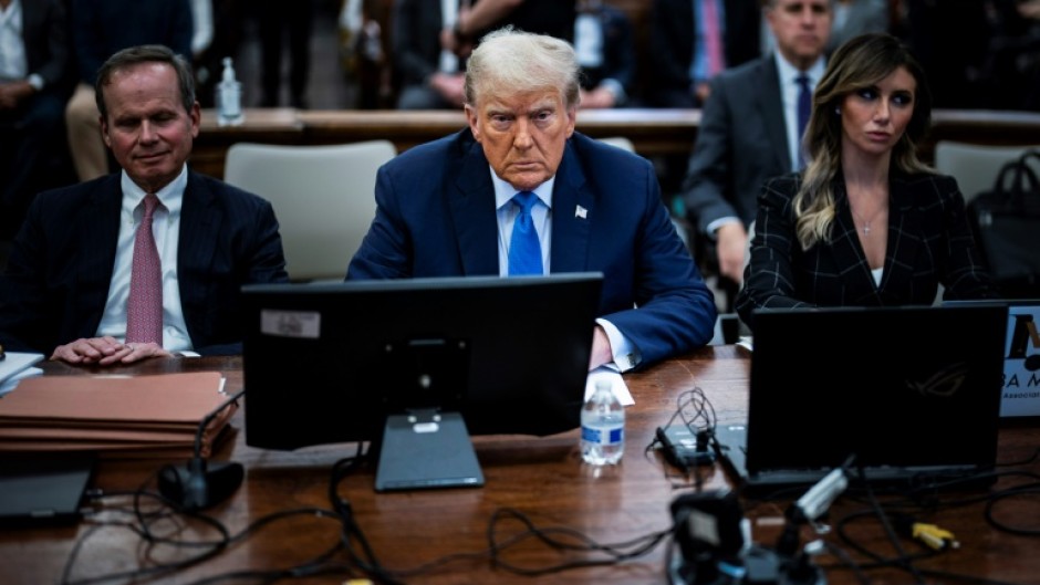 Former US President Donald Trump prepares to testify during his trial at New York State Supreme Court in New York, on November 6, 2023