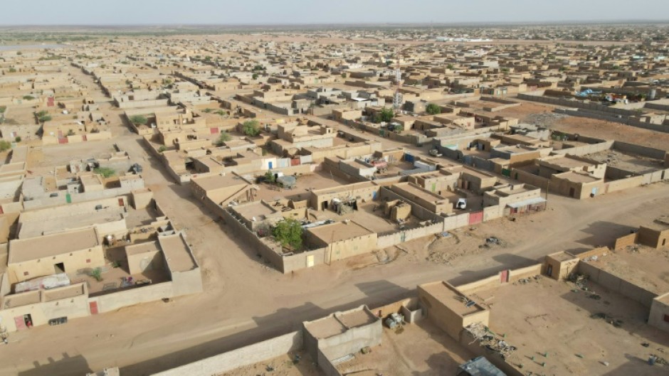 An aerial view of the rebel-held city of Kidal, where Mali's army is reported to be closing in