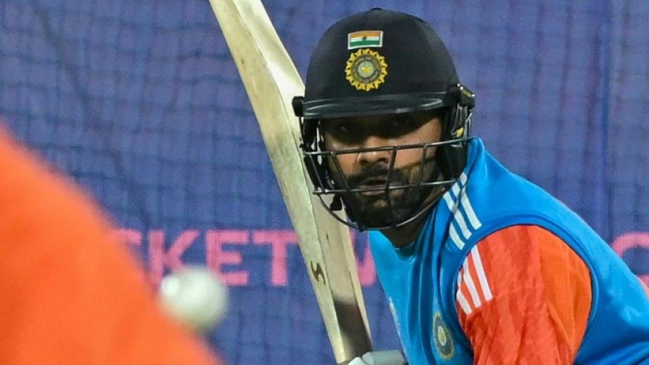 'Leader': India captain Rohit Sharma bats in the nets during practice in Bengaluru