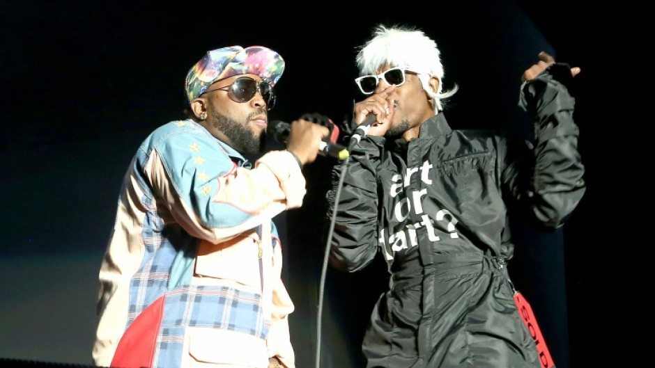 Rappers Big Boi (L) and Andre 3000 of OutKast perform during the 2014 Governors Ball Music Festival on Randall's Island on June 6, 2014, in New York City