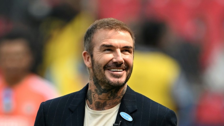 David Beckham attended the start of the Cricket World Cup semi-final between India and New Zealand