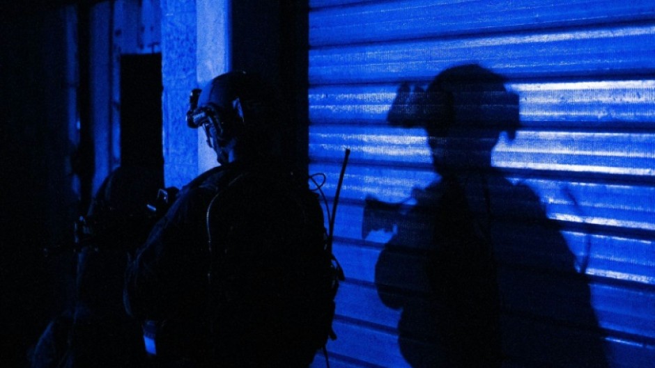 This Israeli army photo  shows soldiers during an operation around at Al-Shifa hospital 