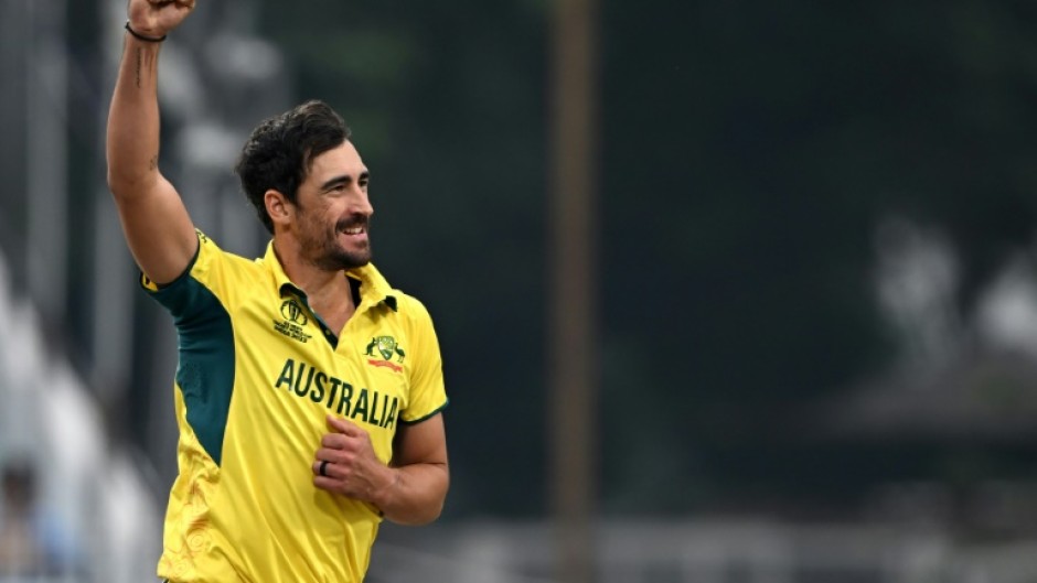 Starc reality: Australia's Mitchell Starc celebrates after taking the wicket of South Africa captain Temba Bavuma 