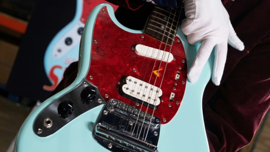 Kurt Cobain's Mustang guitar was still intact, unlike many which the grunge legend destroyed on stage