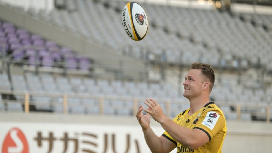 "A lot of the areas that I want to get better at in my game -- speed, agility -- are all required in this league," Sam Cane as he donned his new kit for Tokyo Sungoliath