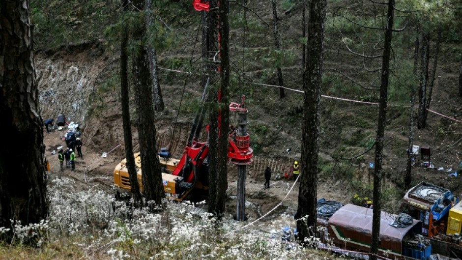 A vertical shaft from the forested hill above the tunnel is also being dug down 