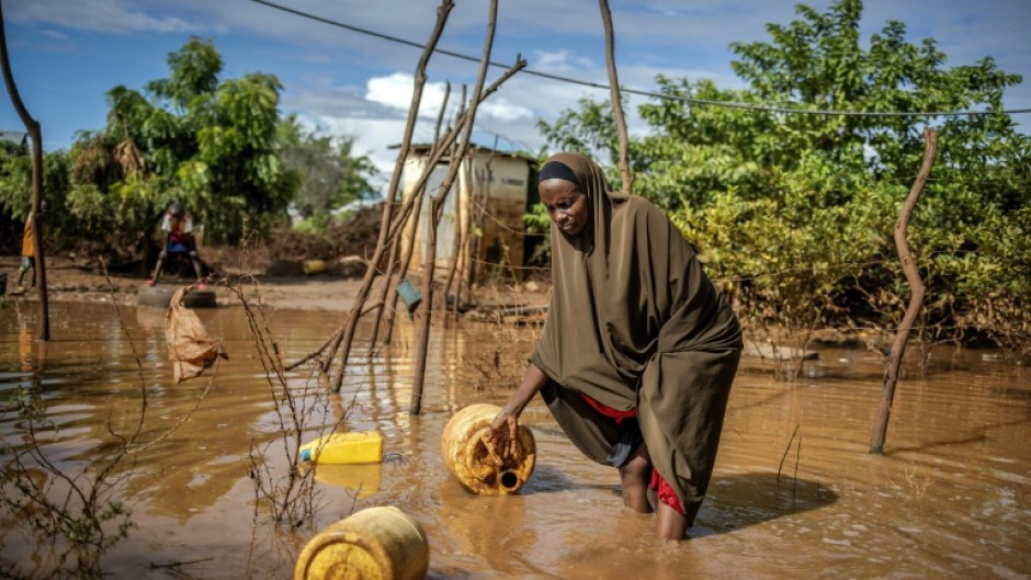 Homes, farmland and roads have been submerged by the floods in many parts of Kenya 