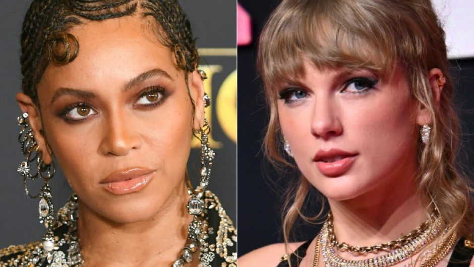 "Renaissance," the new concert film by superstar Beyonce (L), has joined Taylor Swift's "The Eras Tour" on the list of top five concert film openings ever 