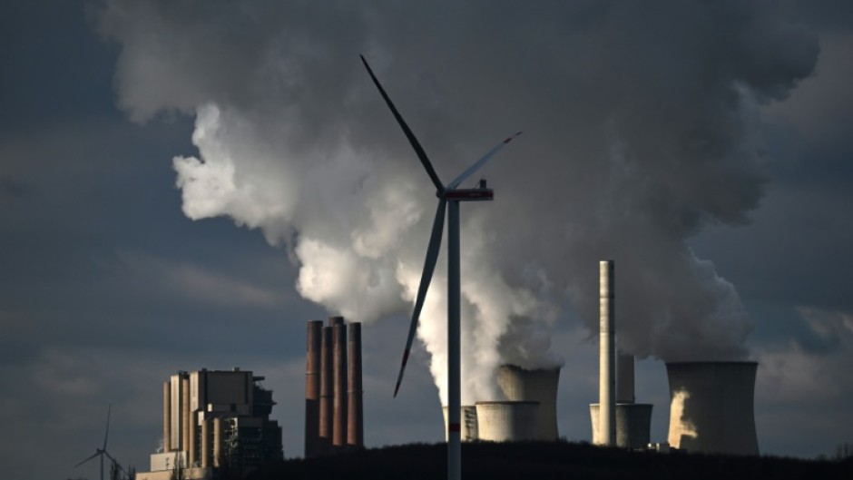 A lignite-fired power station operated by German energy giant RWE in  Germany