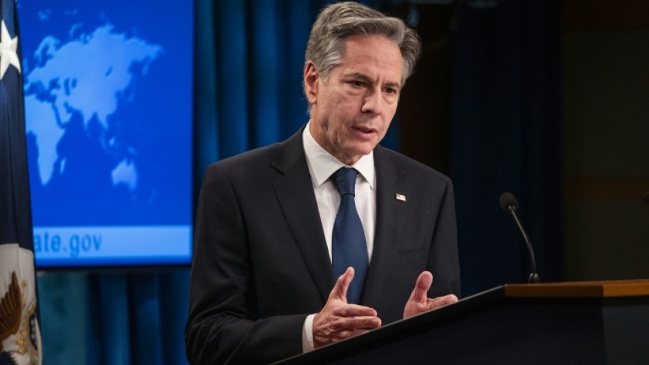 US Secretary of State Antony Blinken speaks during his end-of-year news conference 