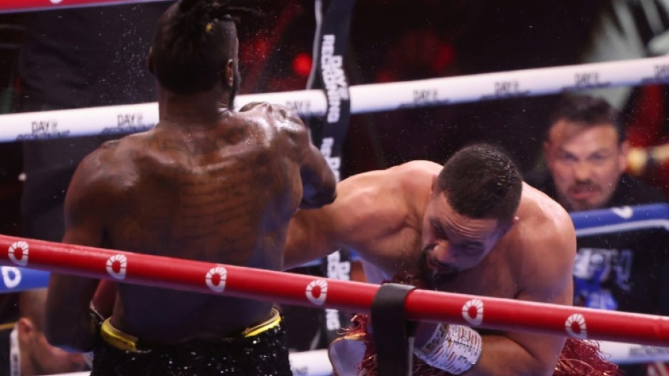 Heavyweight clash: New Zealand's Joseph Parker (R) won a unanimous points decision over Deontay Wilder in Riyadh