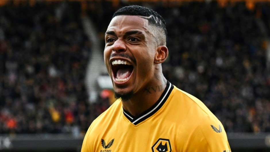 Wolves midfielder Mario Lemina celebrates his goal against Chelsea