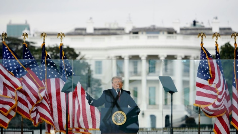 Donald Trump speaks to supporters from The Ellipse near the White House on January 6, 2021