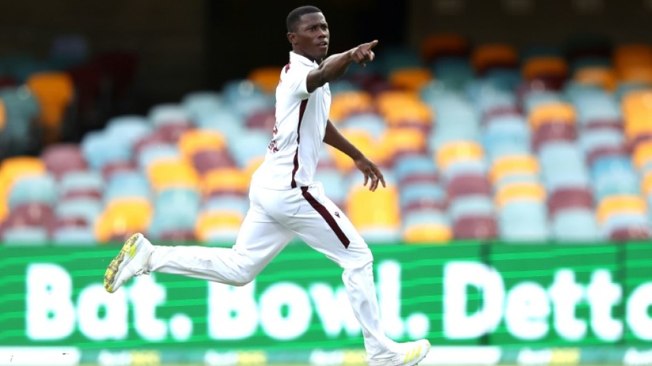 Shamar Joseph dismisses Australia's Josh Hazlewood to seal a win for the West Indies in the second and final Test