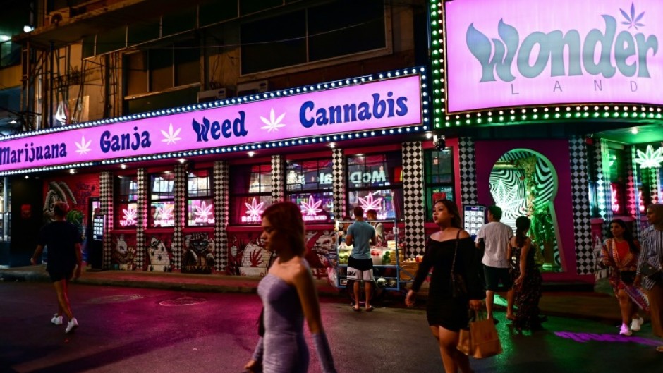 A cannabis dispensary store in the Sukhumvit area of Bangkok