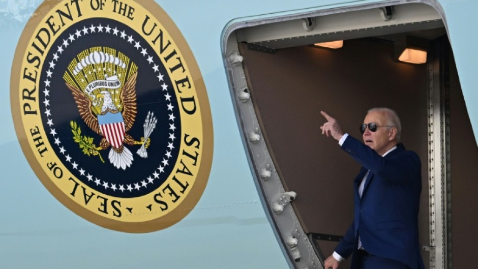 Immigration is a major challenge for US President Joe Biden, seen here arriving at John F. Kennedy International Airport in New York