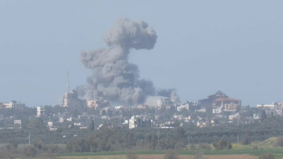 Clouds of smoke over southern Gaza