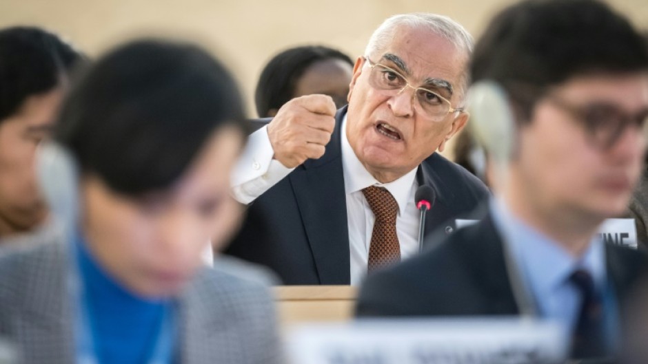 Palestinian ambassador Ibrahim Khraishi was applauded in the Human Rights Council