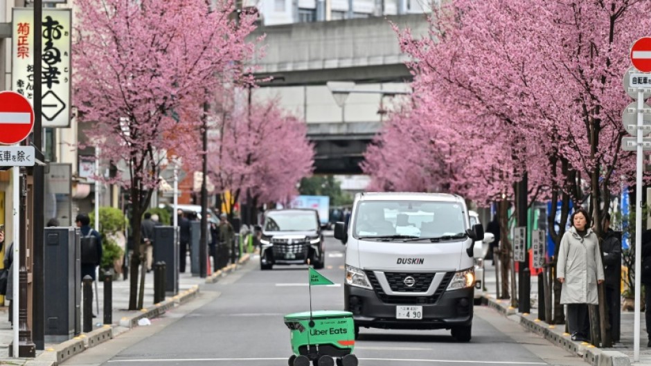 The robots calculate routes on their own, using sensors to avoid pedestrians and other obstacles