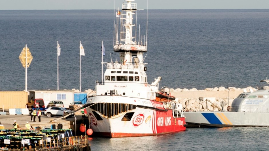 The Open Arms vessel is preparing to pull a barge carrying 200 tonnes of food from Cyprus to Gaza