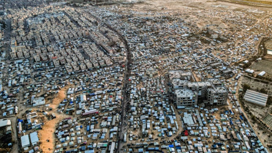 The hundreds of thousands of Palestinians who have poured into Rafah from other parts of war-torn Gaza have created a vast makeshift encampment stretching along the Egyptian border