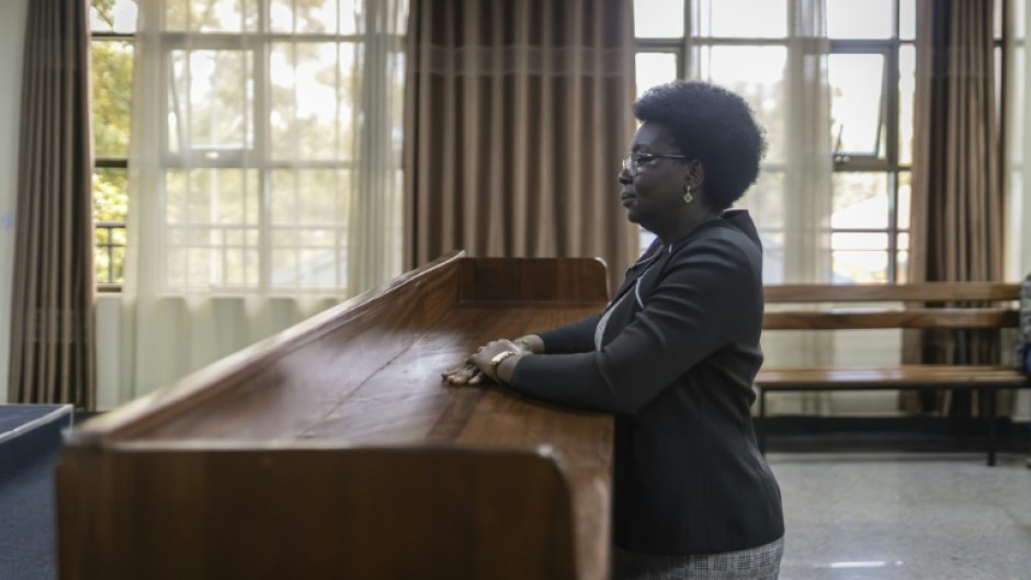 Victoire Ingabire at the High Court in Kigali