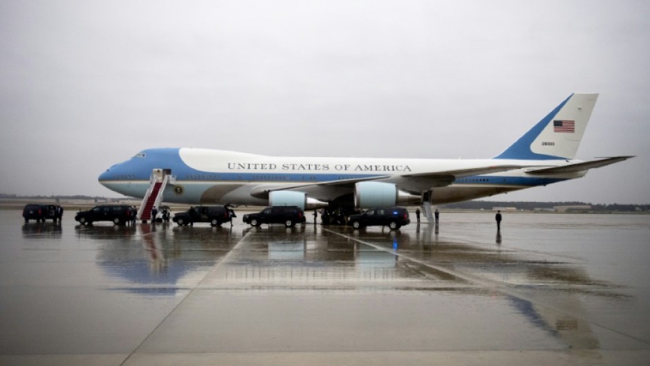 The US president is accompanied by a group of 13 White House journalists when he travels on Air Force One 