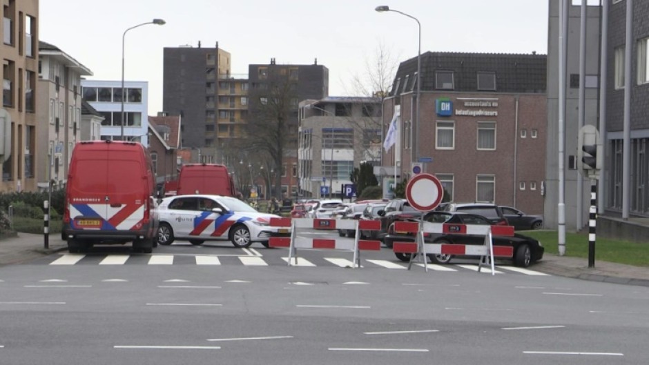 Images of Ede's city centre cordoned off following hostage situation