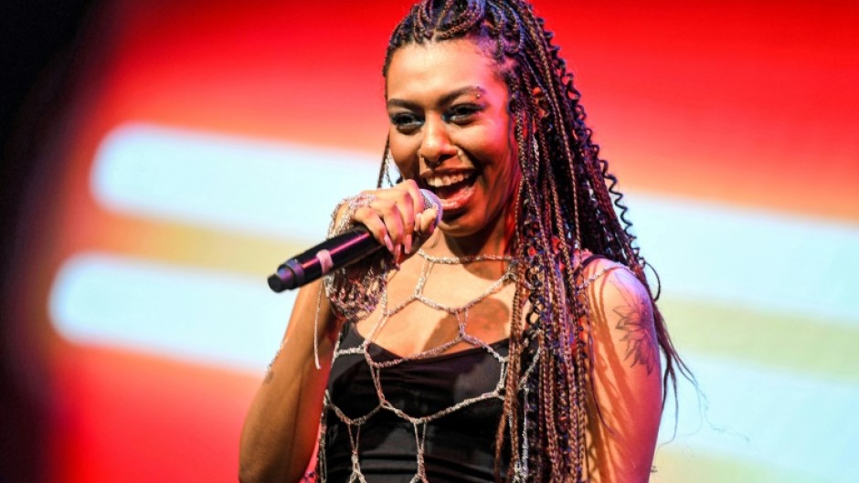 Egyptian rapper Phaty performs during a concert at the American University in Cairo in Egypt where for a long time rap had an 'underground status' according to music researcher Amr Abdelrahim