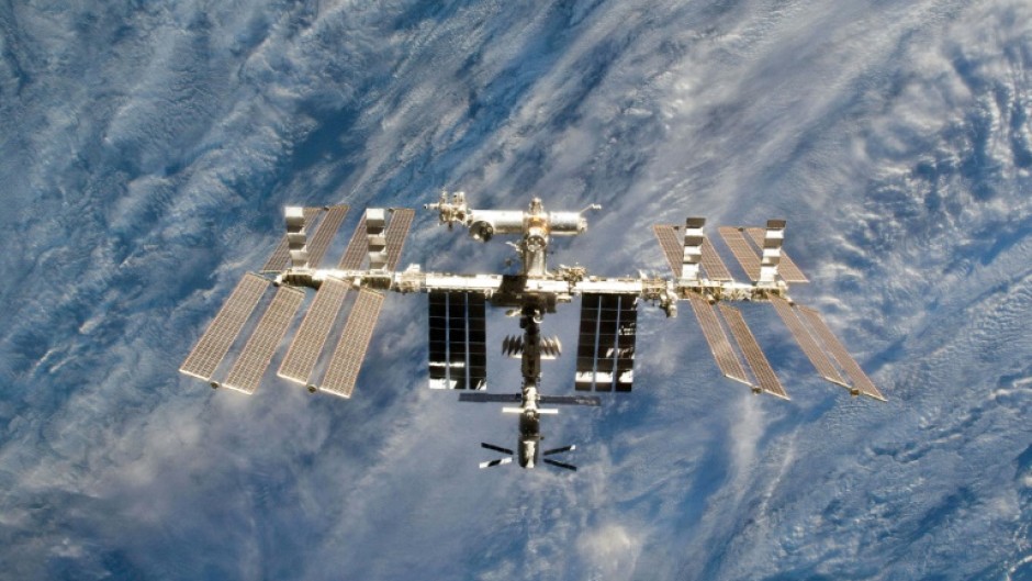 This March 7, 2011 NASA handout image shows a close-up view of the International Space Station