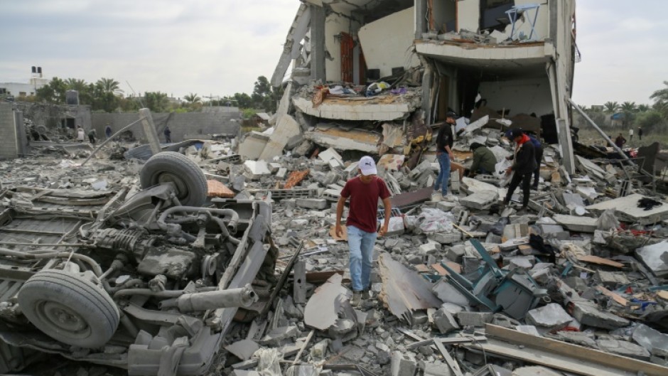 The rubble of the Tabatibi family home after it was struck last month