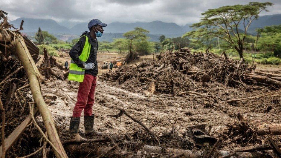 The makeshift dam burst in the Rift Valley sent torrents of water and mud gushing down a hill