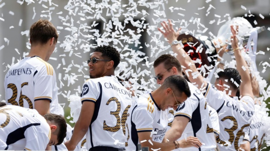 Real Madrid players enjoyed an open-top bus parade after wrapping up their La Liga win last weekend as Barcelona fell short