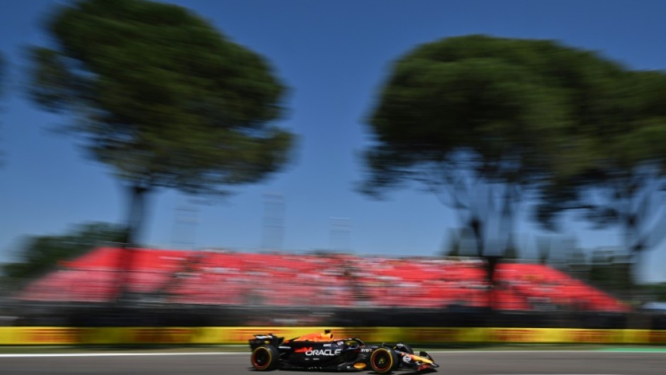 Max Verstappen on his way to matching Ayrton Senna's record of eight consecutive poles in qualifying at Imola 