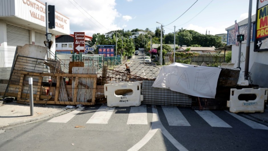 Barricades remained in place on many Noumea streets