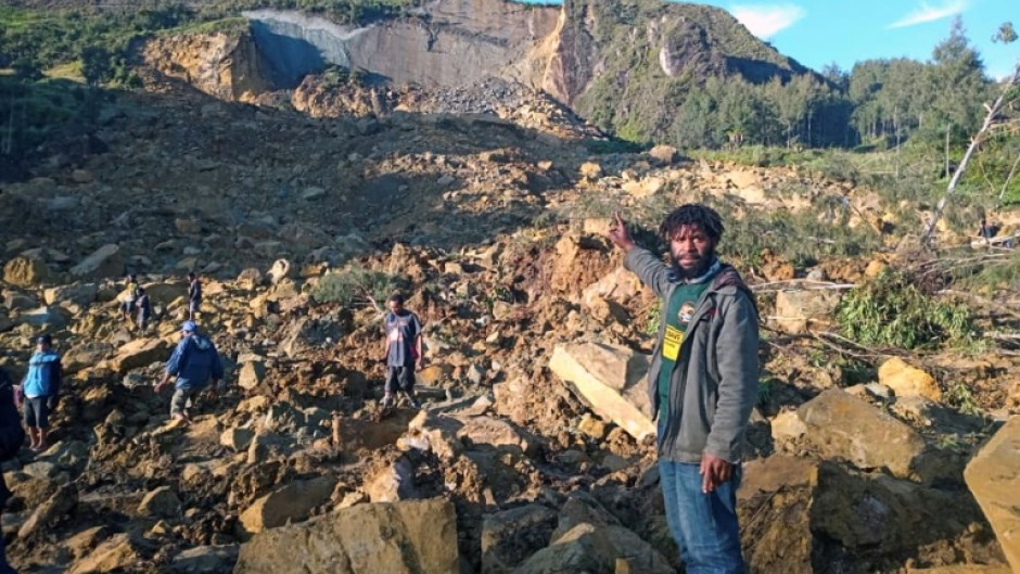 The once-bustling hillside village in Enga province was almost completely obliterated by the landslide