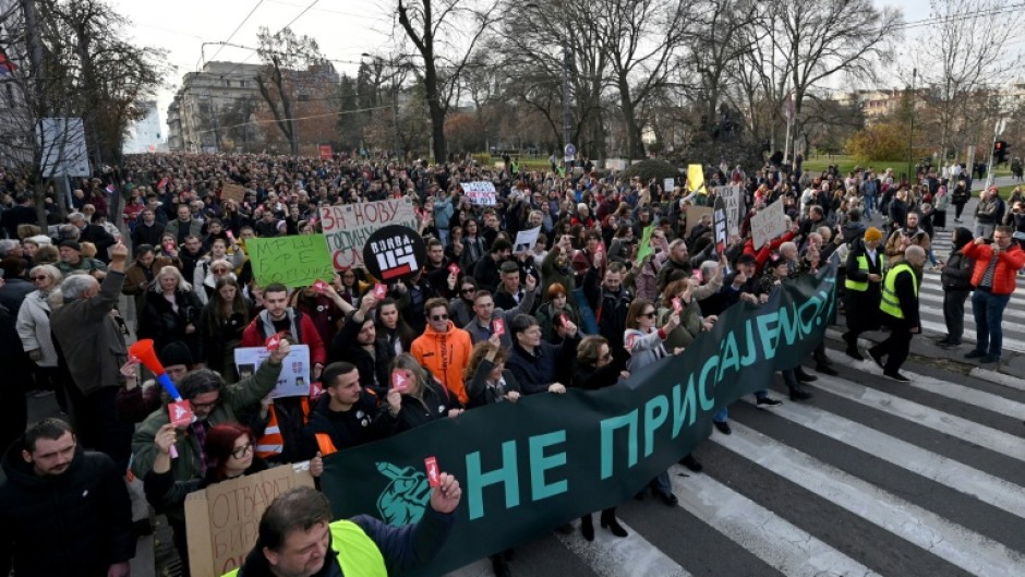 The controversy over the first election fuelled rallies in front of government offices that rattled the capital for weeks