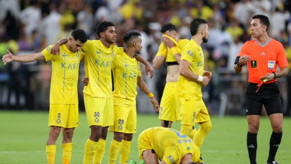 Ronaldo slumped to the ground after Al Nassr's defeat