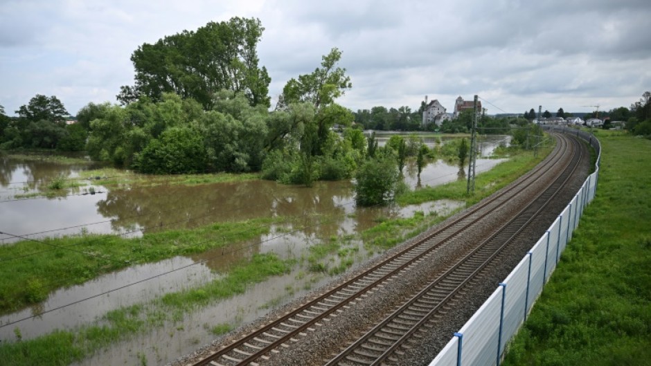 The flooding hit rail traffic