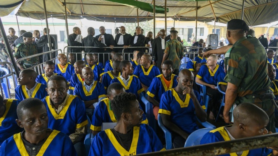 Around 50 people accused of a coup bid went on trial at Ndolo prison in Kinshasa